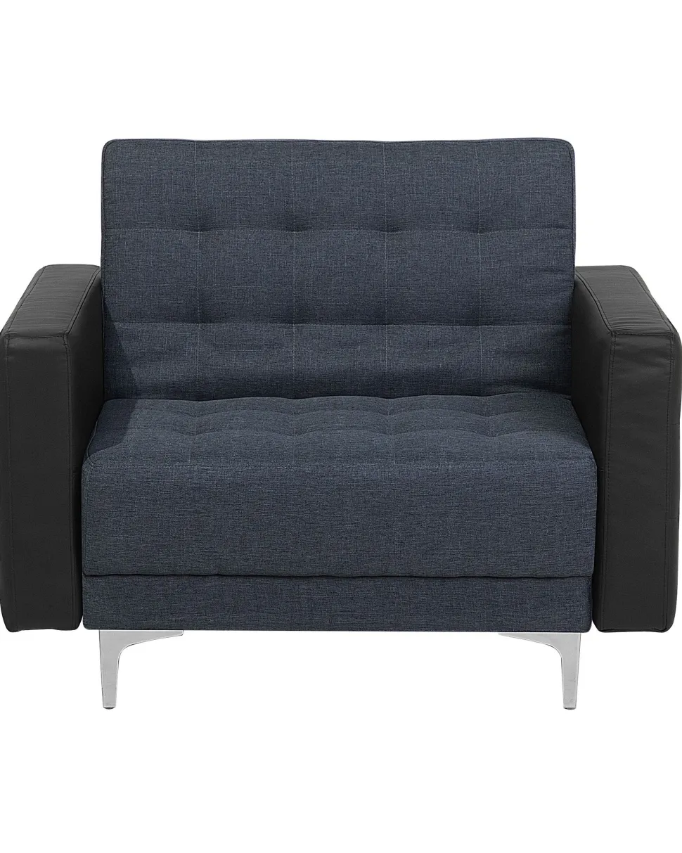 Sessel Polsterbezug Dunkelgrau / Schwarz Aberdeen