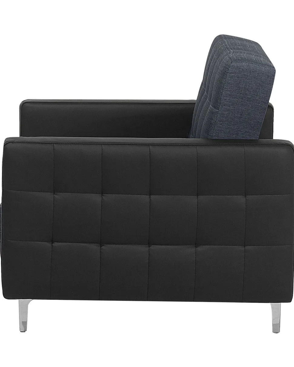 Sessel Polsterbezug Dunkelgrau / Schwarz Aberdeen