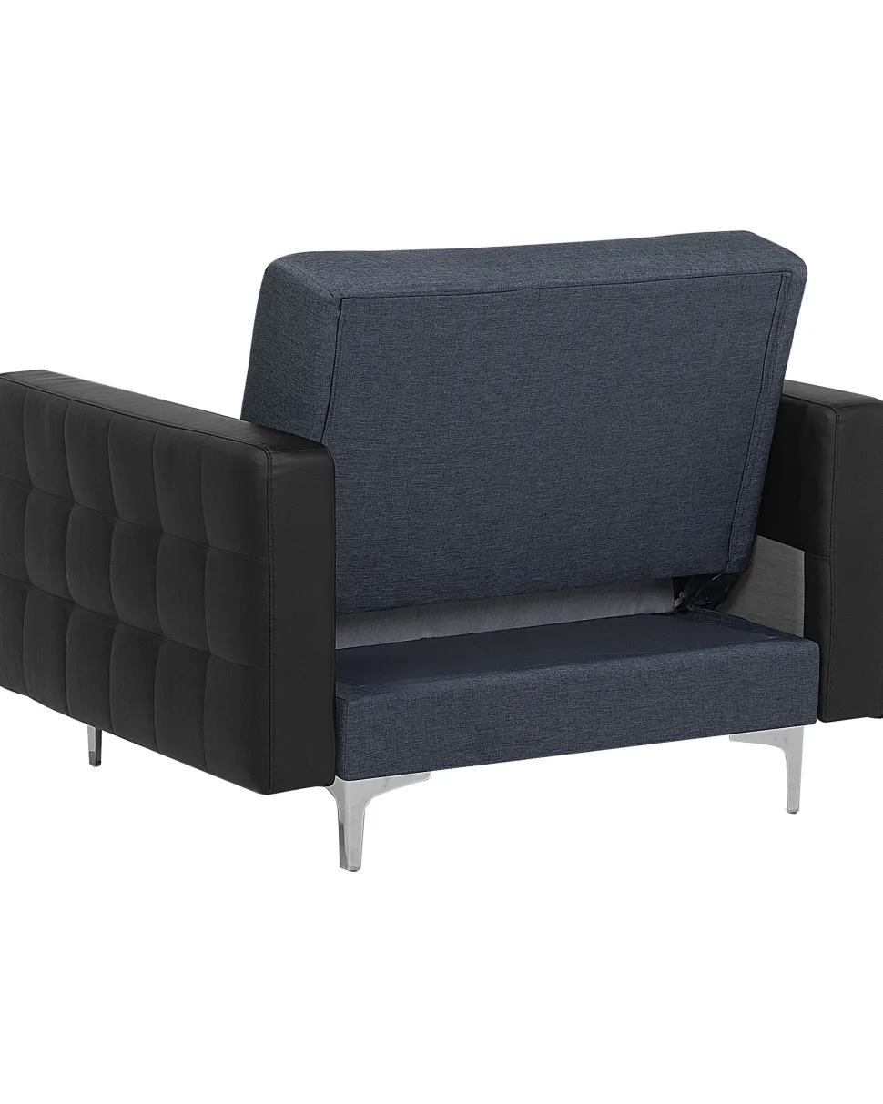 Sessel Polsterbezug Dunkelgrau / Schwarz Aberdeen