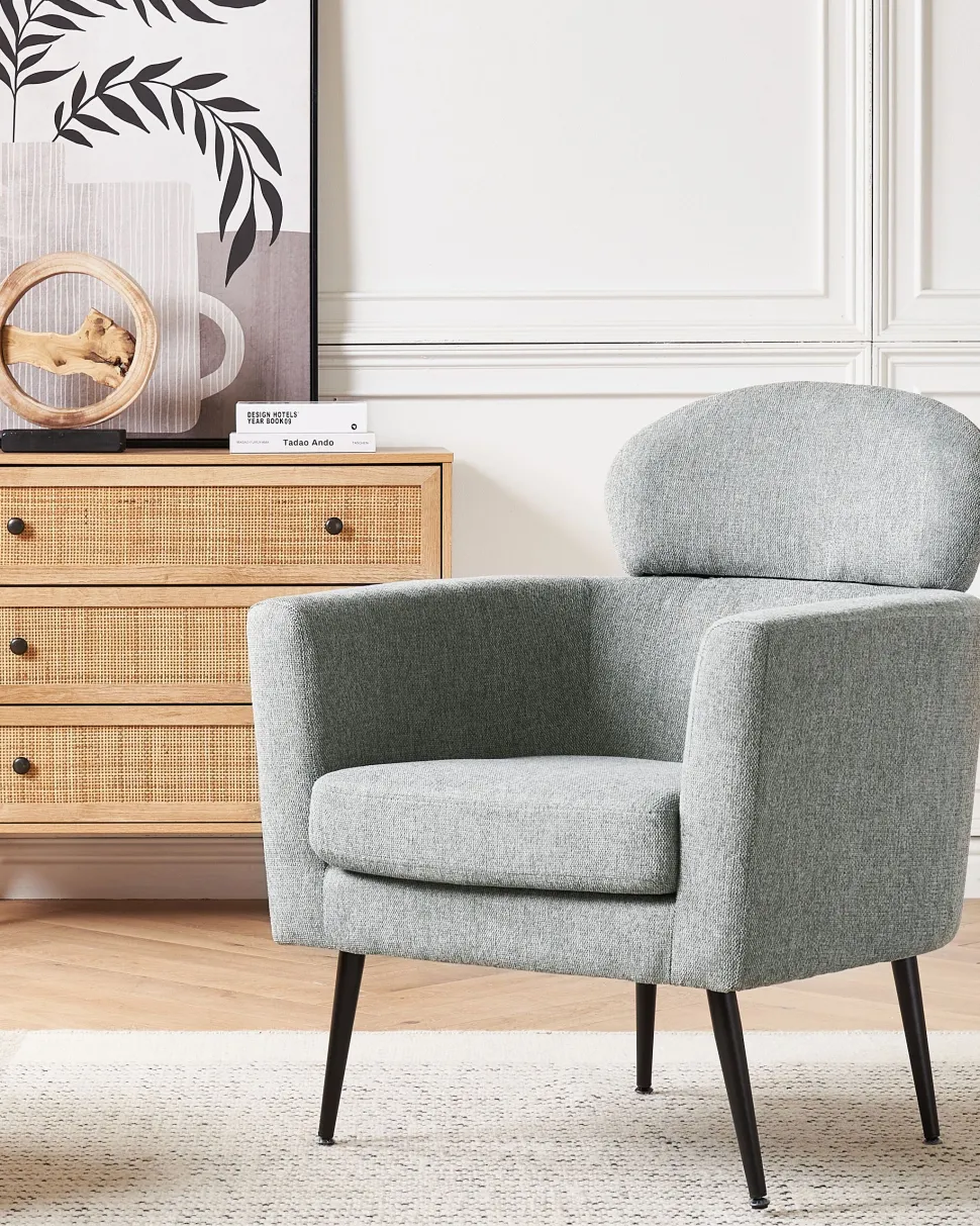 Sessel Polsterbezug Grau Soby