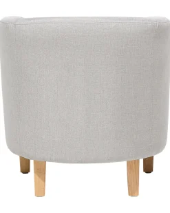 Sessel Polsterbezug Grau Mit Hocker Holden