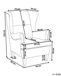 Sessel Polsterbezug Grau Abson