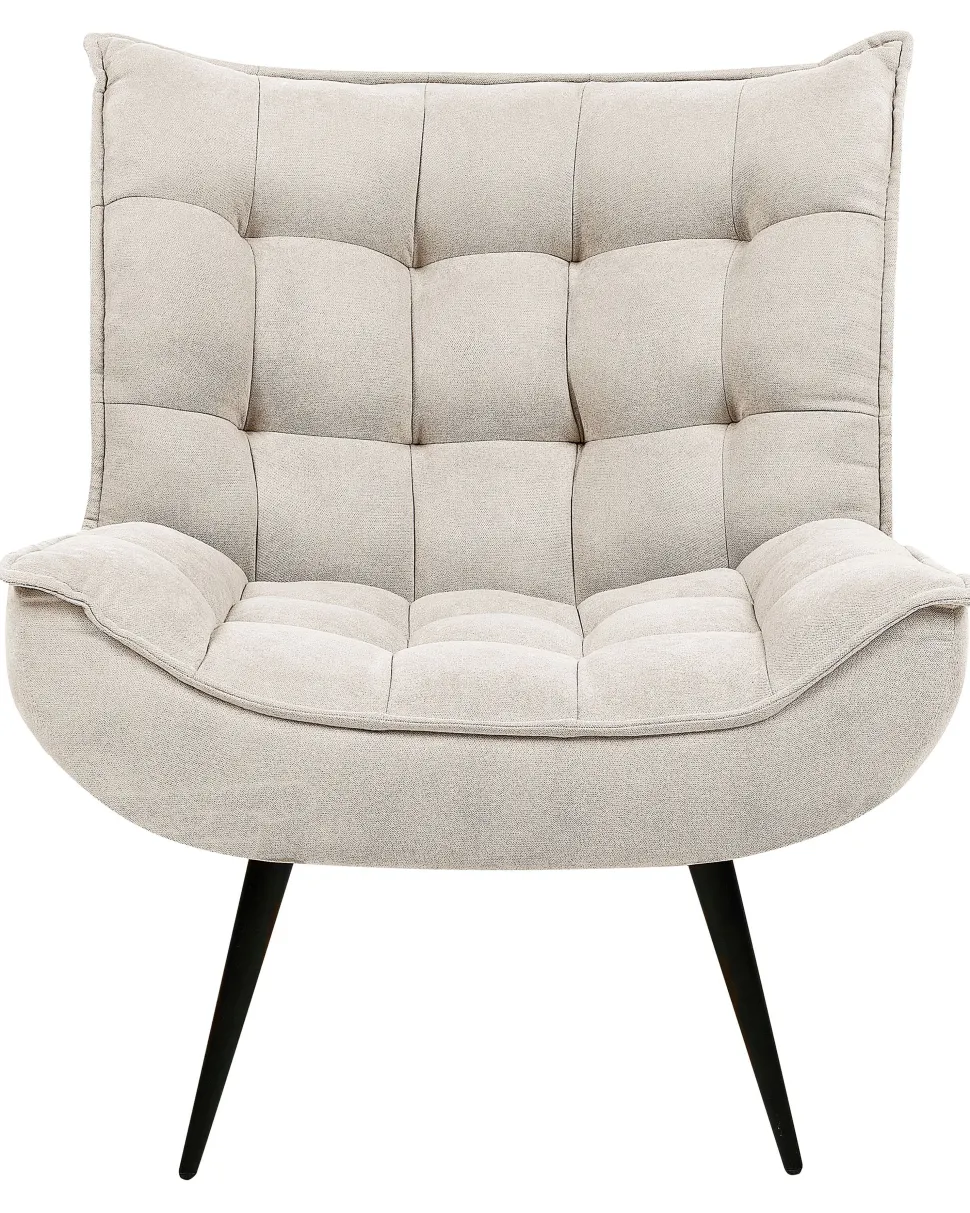 Sessel Polsterbezug Hellbeige / Schwarz Alvesta