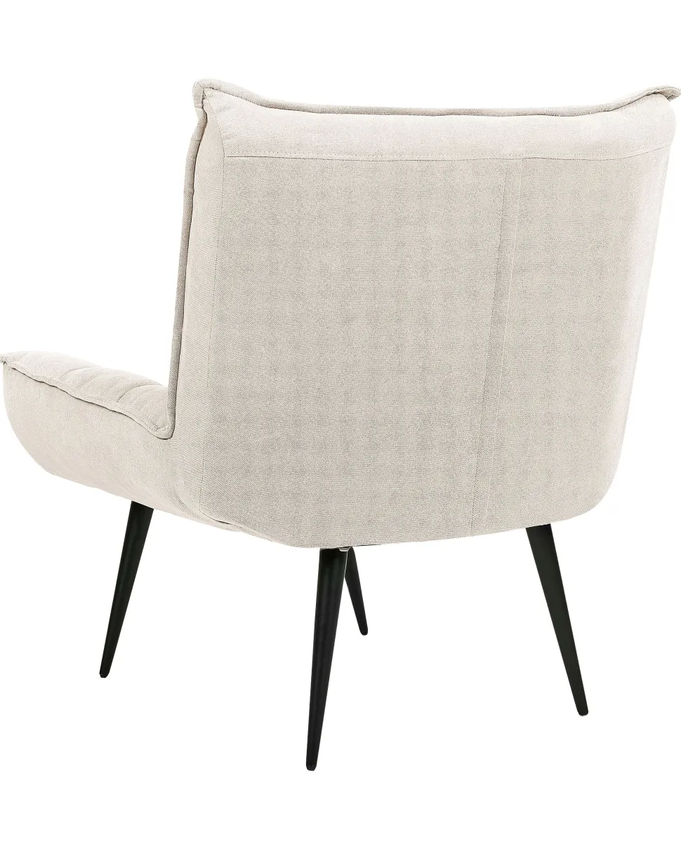 Sessel Polsterbezug Hellbeige / Schwarz Alvesta
