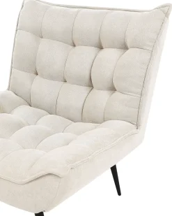 Sessel Polsterbezug Hellbeige / Schwarz Alvesta