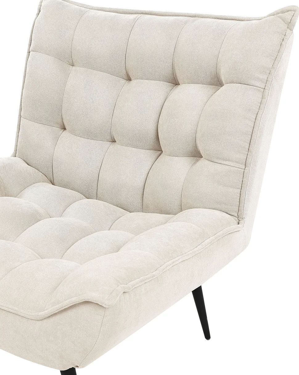 Sessel Polsterbezug Hellbeige / Schwarz Alvesta