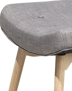 Sessel Polsterbezug Hellgrau Plus Hocker Vejle