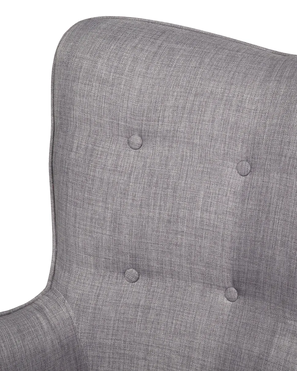 Sessel Polsterbezug Hellgrau Plus Hocker Vejle