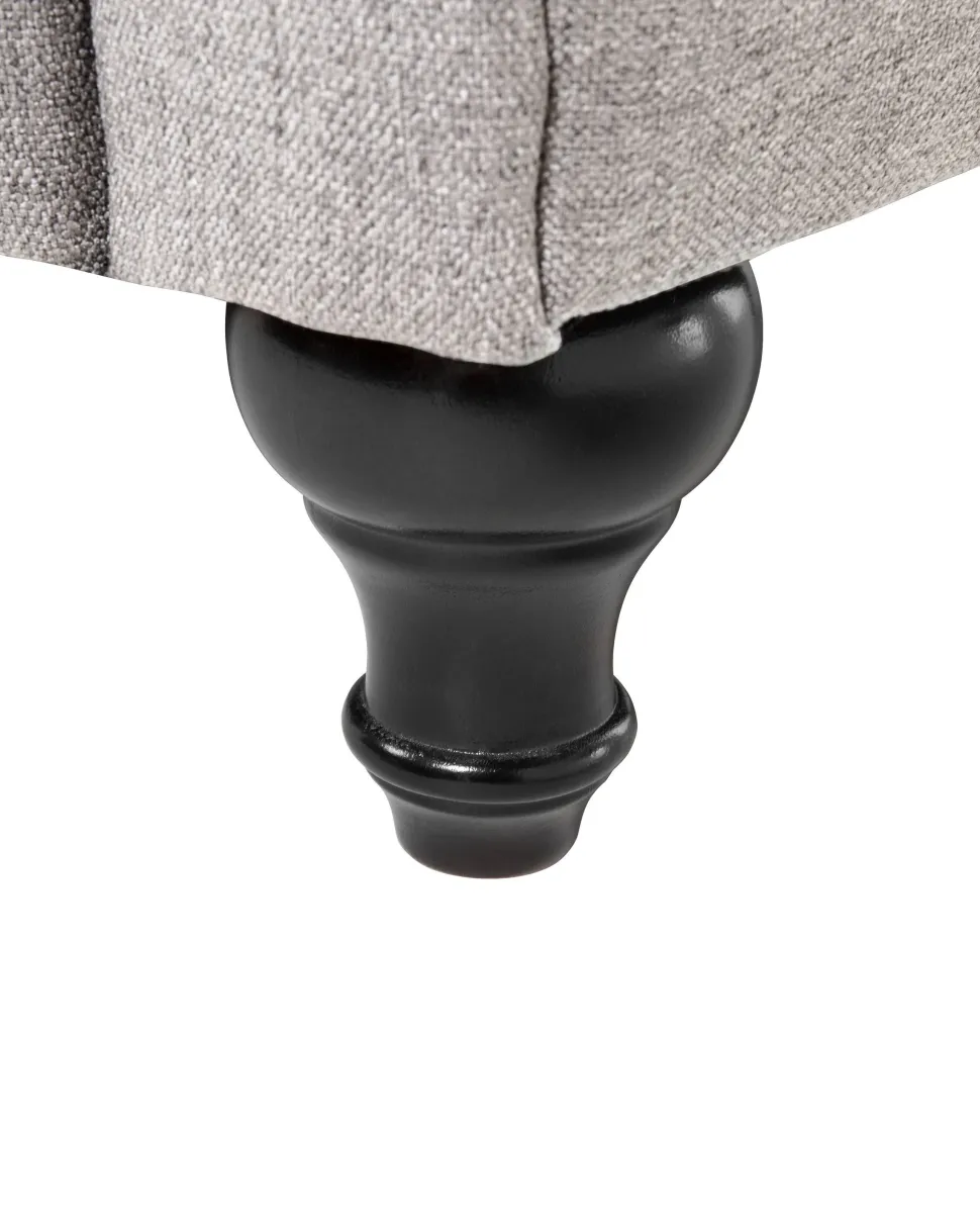 Sessel Polsterbezug Hellgrau Chesterfield