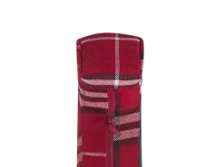 Sessel Polsterbezug Rot-Schwarz Kariertes Muster Plus Hocker Sandset