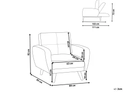 Sessel Polsterbezug Schwarz Verstellbar Florli