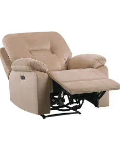 Sessel Samtstoff Beige Led-Beleuchtung Usb-Port Elektrisch Verstellbar Bergen