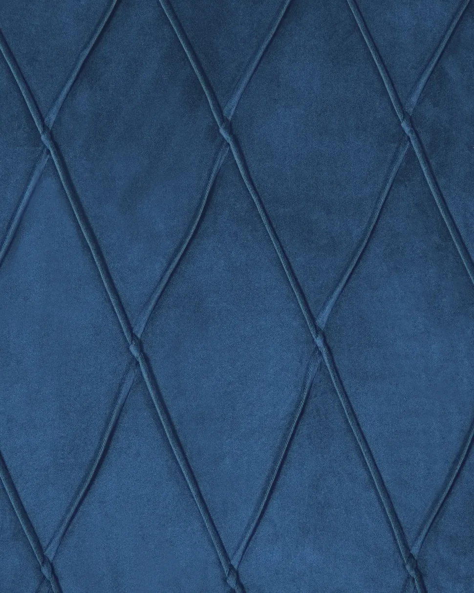 Sessel Samtstoff Blau Plus Hocker Sandset