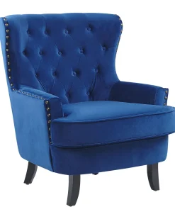 Sessel Samtstoff Blau Viborg Ii