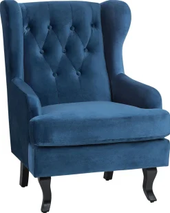 Sessel Samtstoff Dunkelblau Alta