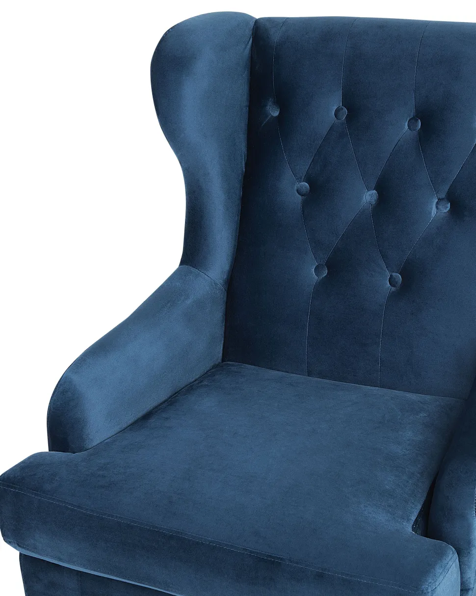 Sessel Samtstoff Dunkelblau Alta