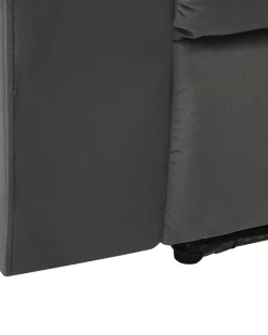 Sessel Samtstoff Dunkelgrau Led-Beleuchtung Usb-Port Elektrisch Verstellbar Bergen