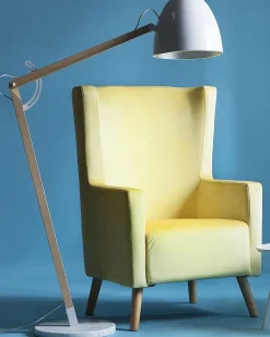 Sessel Samtstoff Gelb Oneida