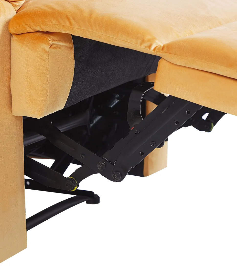 Sessel Samtstoff Gelb Verstellbar Mit Fusstutze Eslov