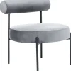Sessel Samtstoff Grau / Schwarz Alpha