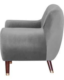 Sessel Samtstoff Grau Bodo