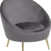 Sessel Samtstoff Grau Langa