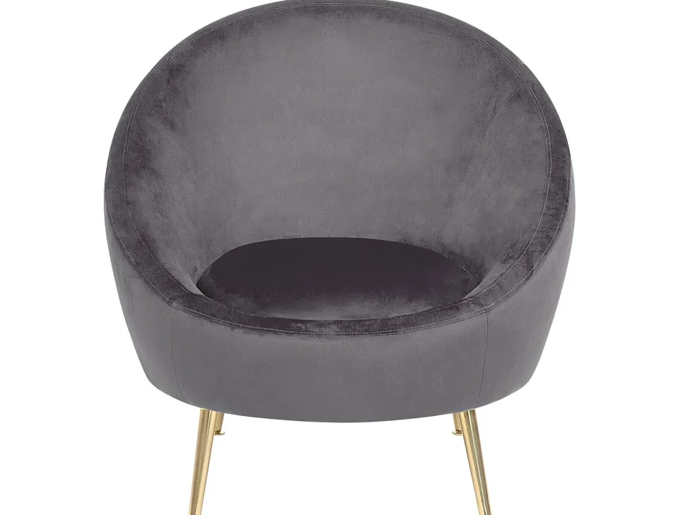 Sessel Samtstoff Grau Langa