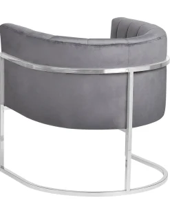 Sessel Samtstoff Grau Larvik