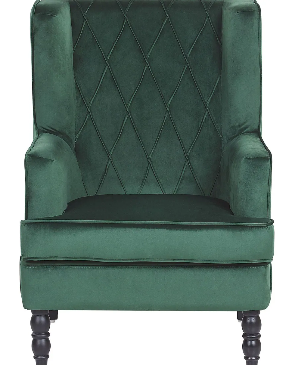 Sessel Samtstoff Grun Plus Hocker Sandset