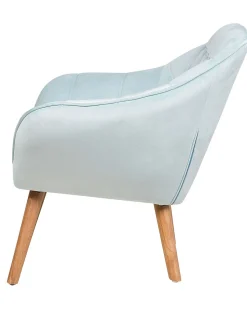 Sessel Samtstoff Hellblau Karis