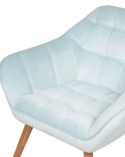 Sessel Samtstoff Hellblau Karis
