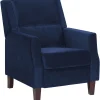 Sessel Samtstoff Marineblau Verstellbar Egersund