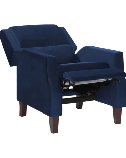 Sessel Samtstoff Marineblau Verstellbar Egersund