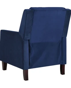 Sessel Samtstoff Marineblau Verstellbar Egersund