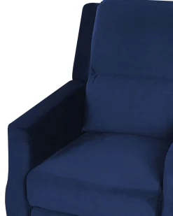 Sessel Samtstoff Marineblau Verstellbar Egersund