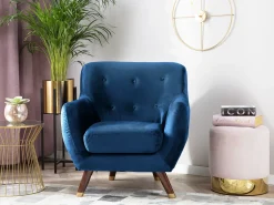 Sessel Samtstoff Marineblau Bodo