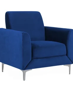Sessel Samtstoff Marineblau Fenes