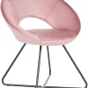 Sessel Samtstoff Rosa / Schwarz Rachel