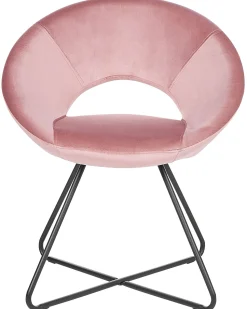 Sessel Samtstoff Rosa / Schwarz Rachel