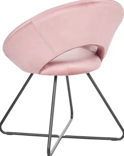 Sessel Samtstoff Rosa / Schwarz Rachel