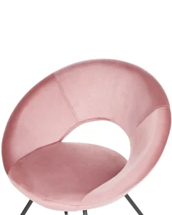Sessel Samtstoff Rosa / Schwarz Rachel