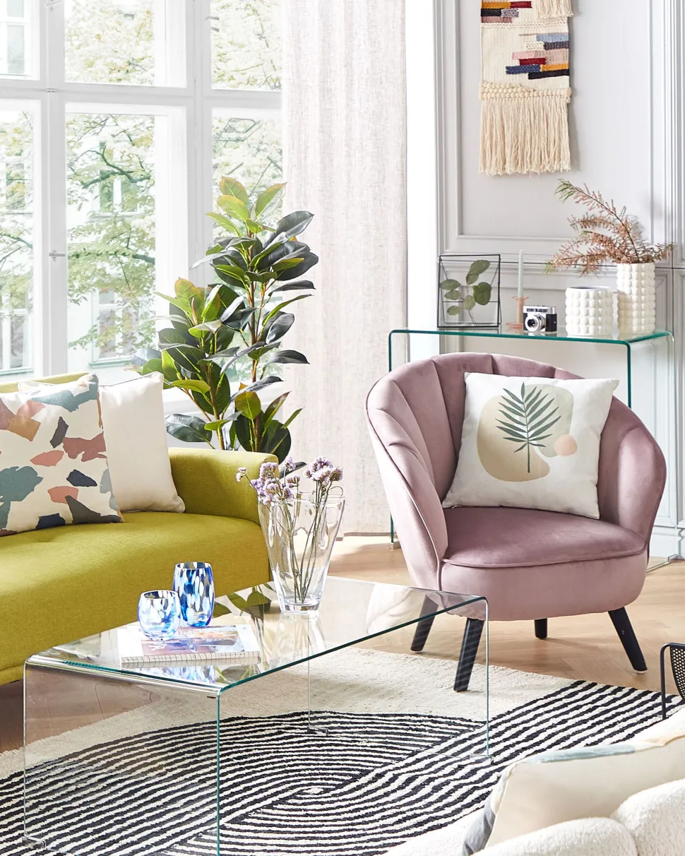 Sessel Samtstoff Rosa Dala