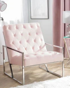 Sessel Samtstoff Rosa Harstad