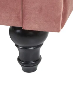 Sessel Samtstoff Rosa Rautenmuster Chesterfield