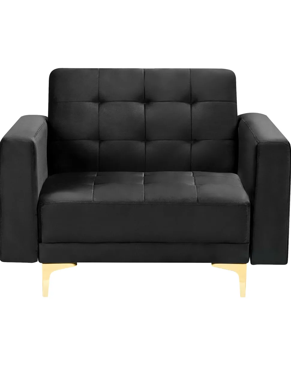 Sessel Samtstoff Schwarz Aberdeen