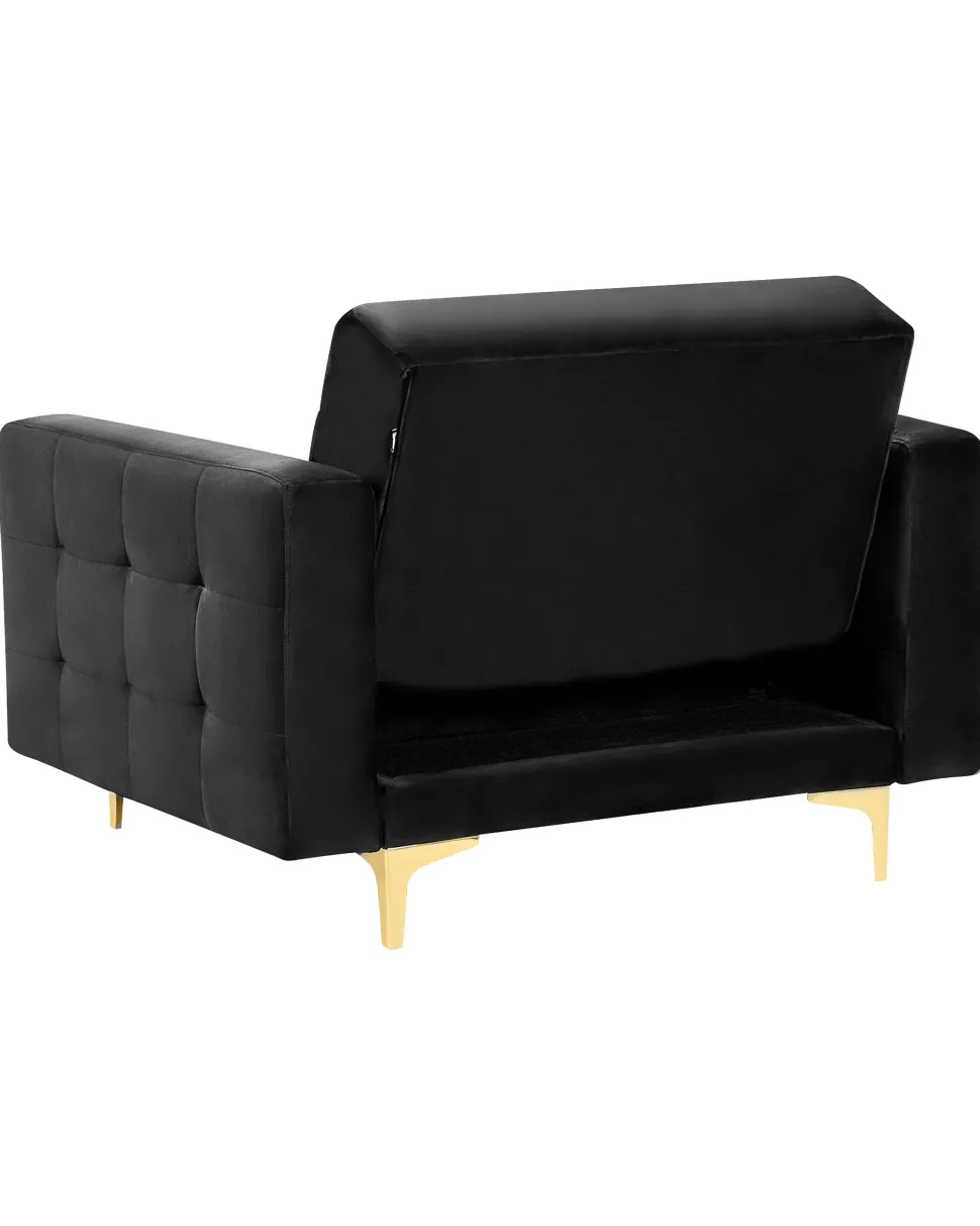 Sessel Samtstoff Schwarz Aberdeen