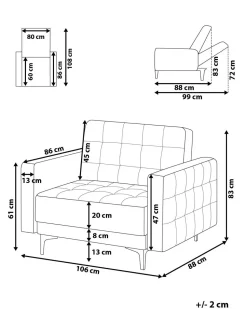 Sessel Samtstoff Schwarz Aberdeen