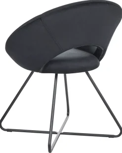 Sessel Samtstoff Schwarz Rachel