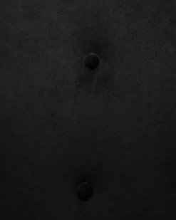 Sessel Samtstoff Schwarz Plus Hocker Vejle