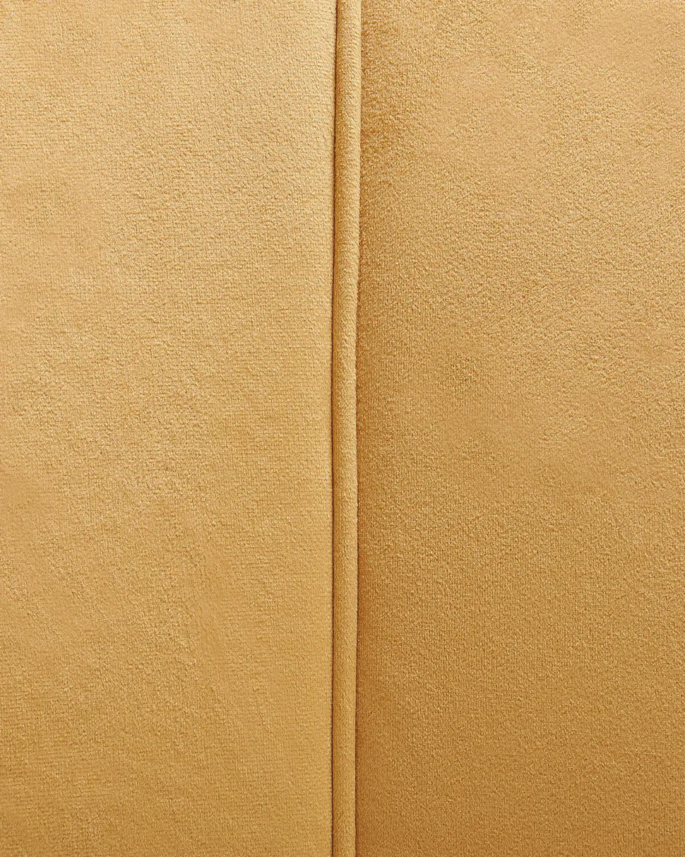 Sessel Samtstoff Senfgelb / Schwarz Muscheldesign Lovikka
